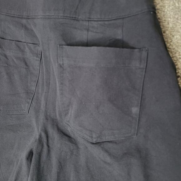 Spanx The Perfect Pant Wide Leg Cropped Pull On Black With Pockets Size Small - Picture 8 of 8